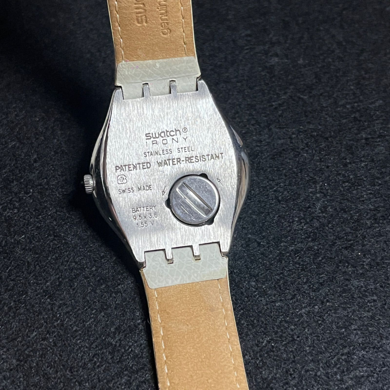 稼動品】Swatch スウォッチ Irony 腕時計 シルバー ホワイト 電池交換 