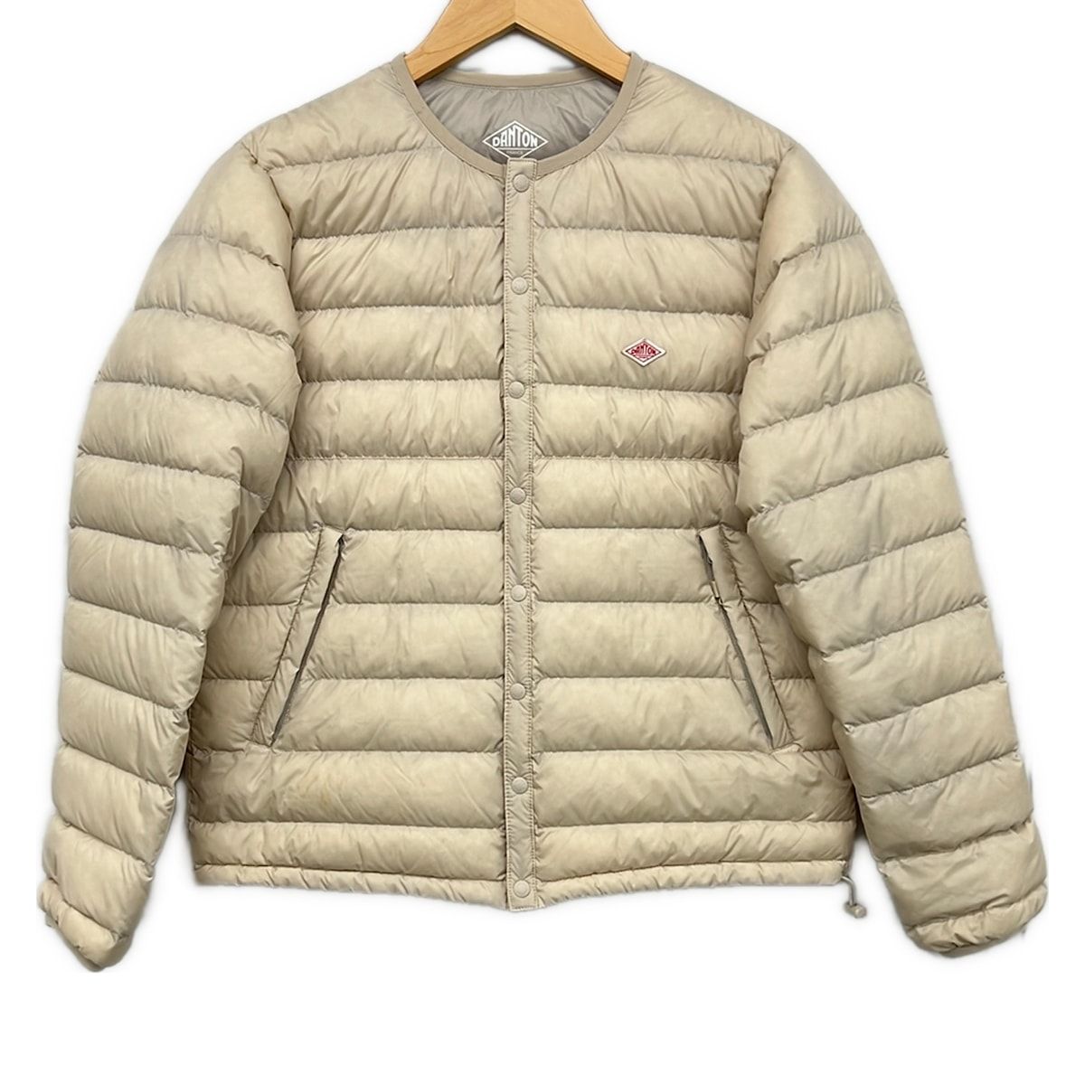 【美品】DANTONダントン ダウンジャケット　38 M ベージュ DANTON(ダントン) ダウンジャケット サイズM レディース - ベージュ