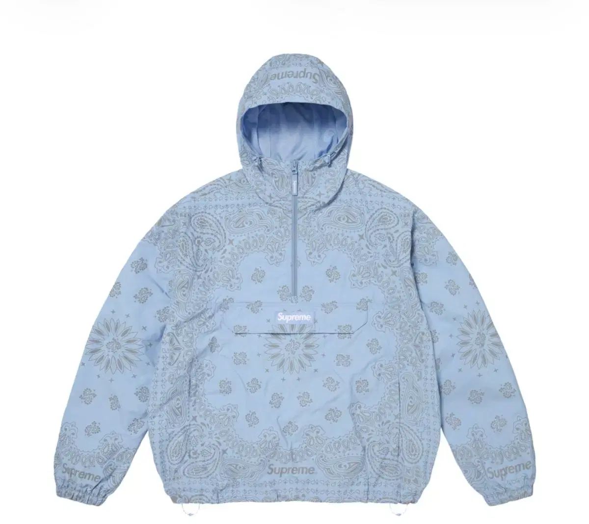 XXL シュプリーム リフレクティブ バンダナ アノラック ライト ブルー - 26SS