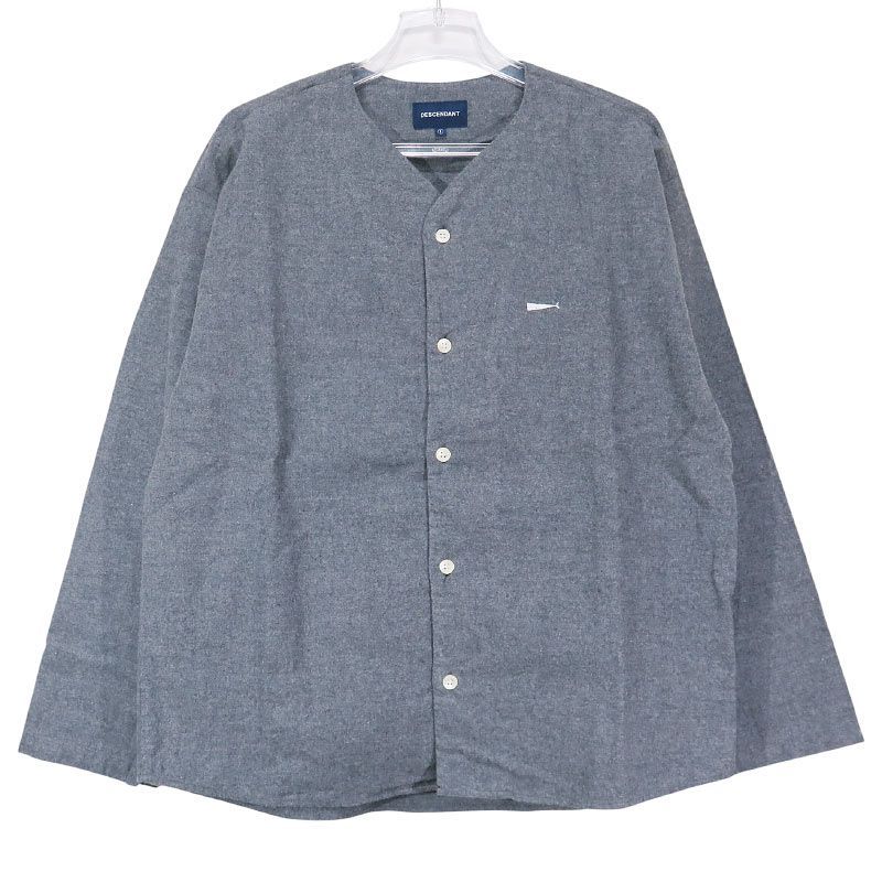 DESCENDANT ディセンダント 24AW CCN COTTON CARDIGAN 242CPDS-SHM03 コットン カーディガン ロングスリーブ シャツ グレー 長袖 サイズ1 June