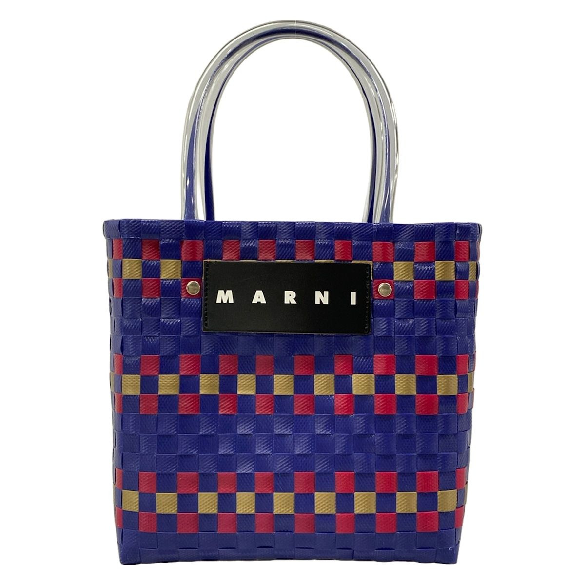 MARNI(マルニ) トートバッグ ピクニックバッグ ネイビー×ボルドー×ダークイエロー MARNI MARKET