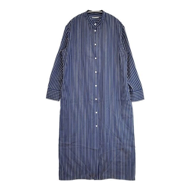 theory luxe SHELBI BOTAN ストライプ シャツワンピ ワンピース ネイビー ホワイト レディース セオリーリュクス【中古】6-0523M∞