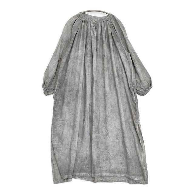TAKARAJIMA SENKOU チャペルワンピース 定価37400円 セルロース 染め ワンピース グレー レディース 宝島染工【中古】6-0523M∞