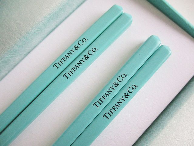 ティファニー TIFFANY & CO. ティファニーブルー 夫婦箸 ペア 木製箸2