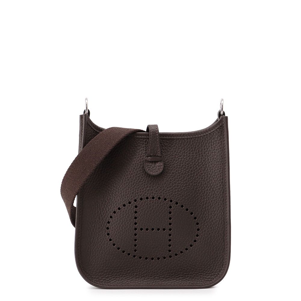 エルメス ショルダーバッグ エブリンTPM 111cm エベンヌ/シルバー金具 トリヨンクレマンス K刻印 HERMES Evelyne