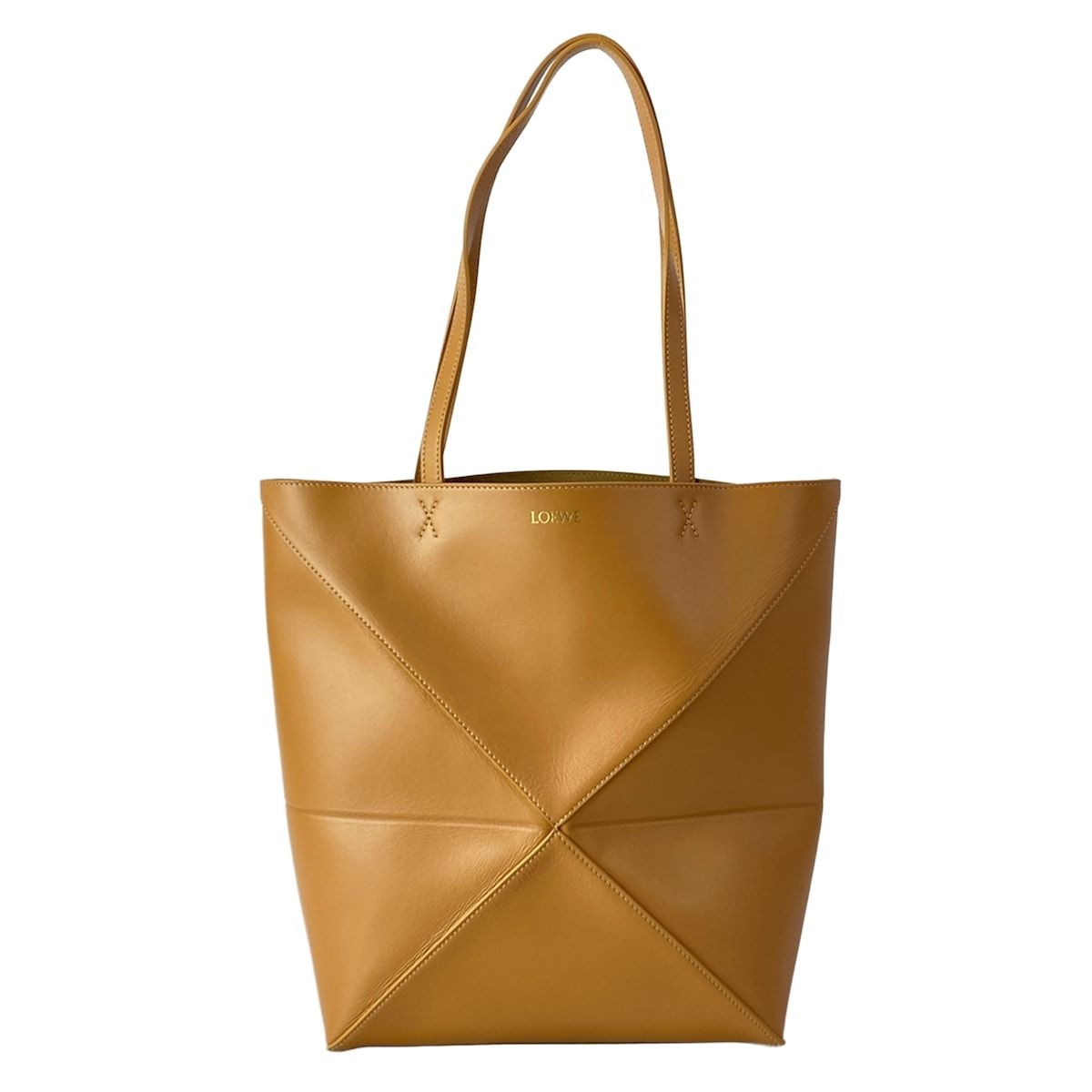 LOEWE(ロエベ) トートバッグ美品 パズルフォルド トート ミディアム ライトブラウン 折りたたみ