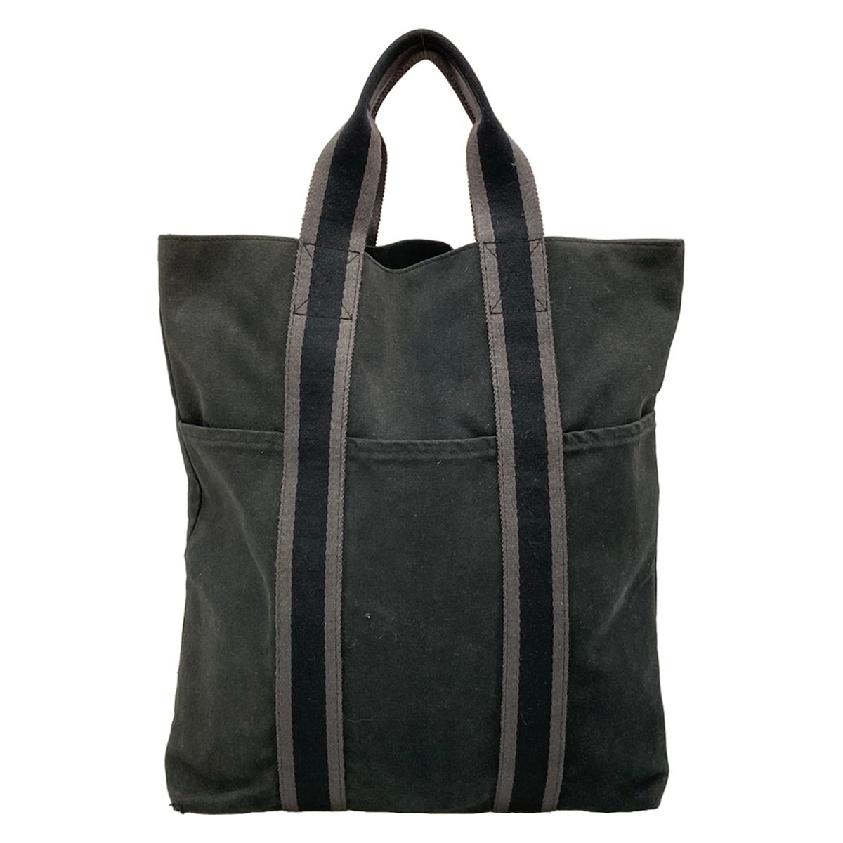 HERMES エルメス フールトゥ カバス トートバッグ 黒グレー HERMES(エルメス) トートバッグ フールトゥカバス 黒×グレー - メルカリ