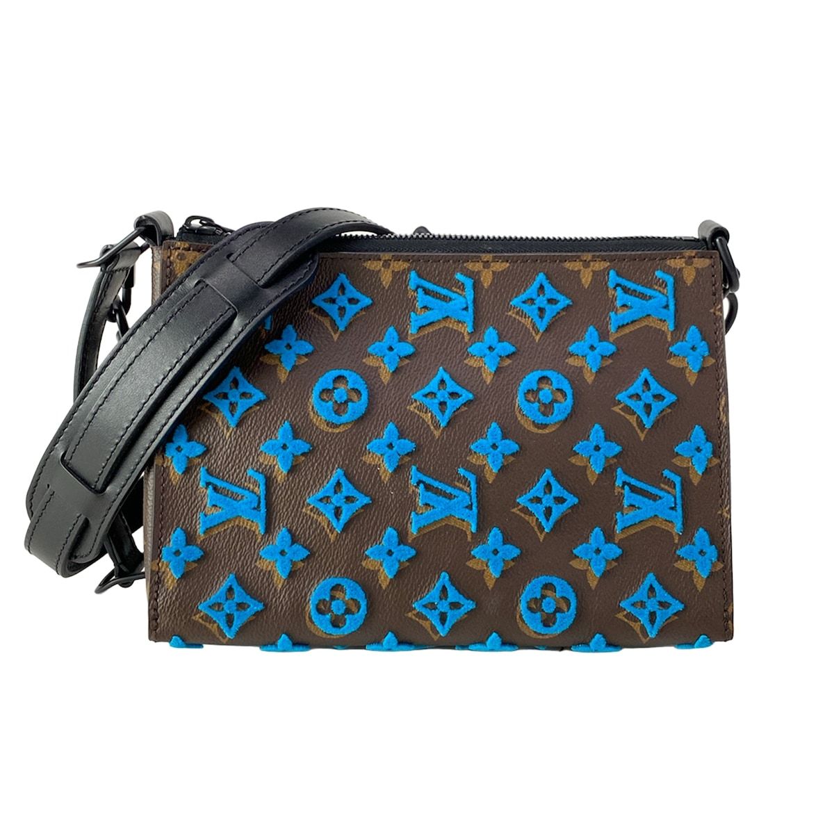 LOUIS VUITTON(ルイヴィトン) ショルダーバッグ モノグラムタフタージュ トリアングルメッセンジャー M45078 ターコイズ