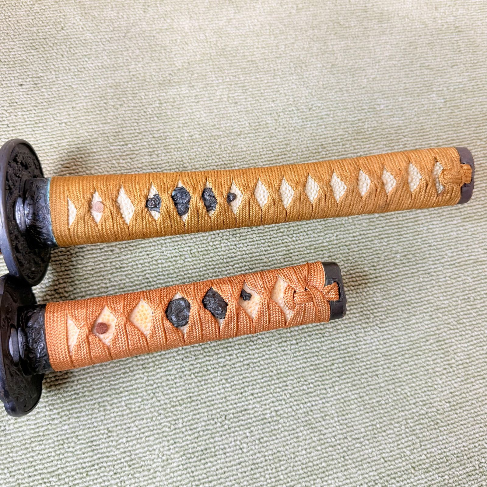 日本刀 模造刀 大小2本セット 全長105cm/72cm 居合刀 飾り刀 脇差