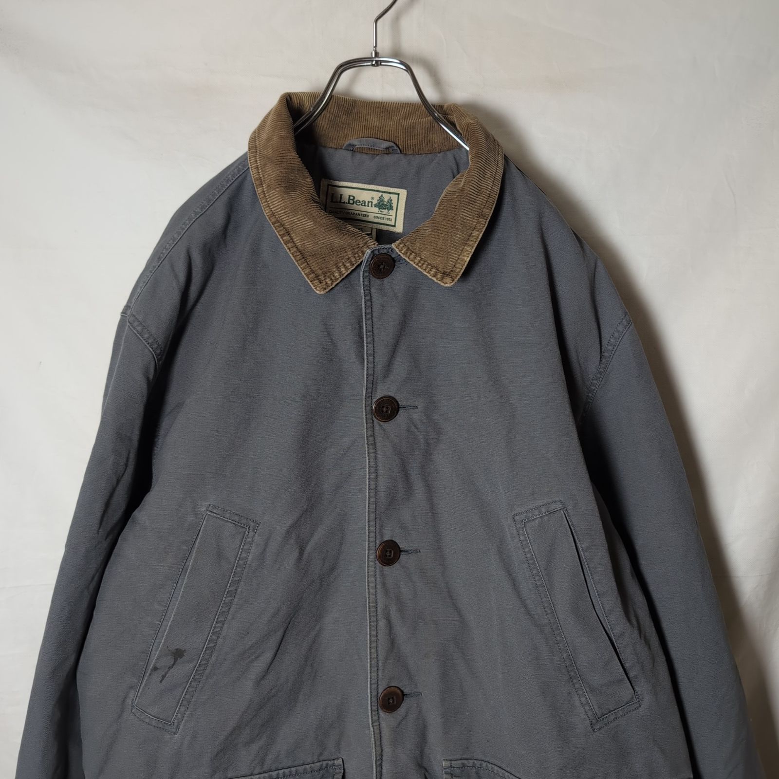 【90s/L.L.Bean/エルエルビーン】ダック地 襟コーデュロイ ハンティングジャケット f
