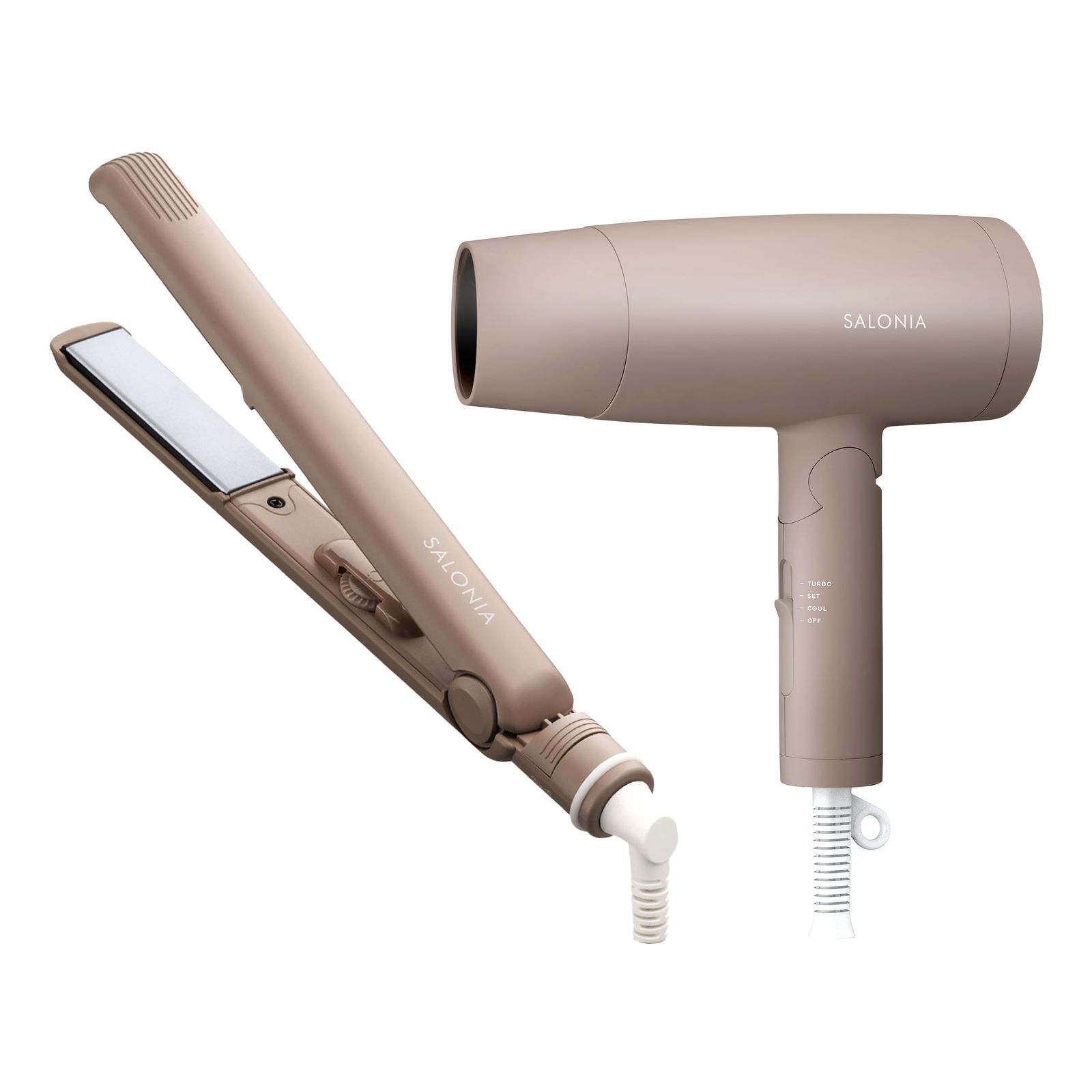 SALONIA サロニア スターターセット ドライヤー ヘアアイロン 24mm ベージュJu fd3daf27 8,739円