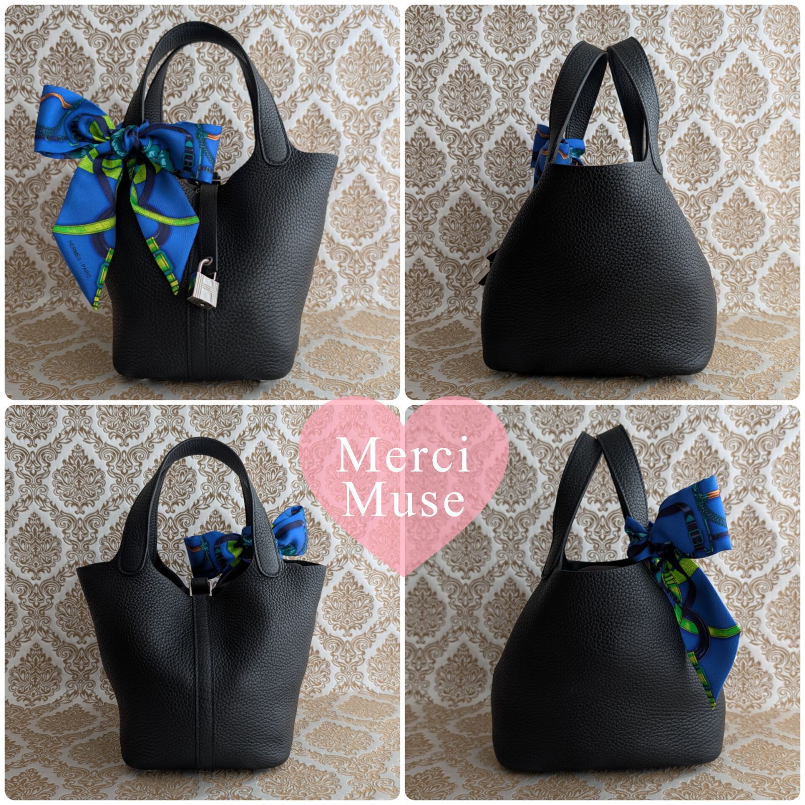 ❤お得なお品❤ピコタンロックPM18 ノワール 黒 SV金具 エルメス Y刻印 ❤お得なお品❤ピコタンロックPM18 ノワール 黒 シルバー金具 エルメス