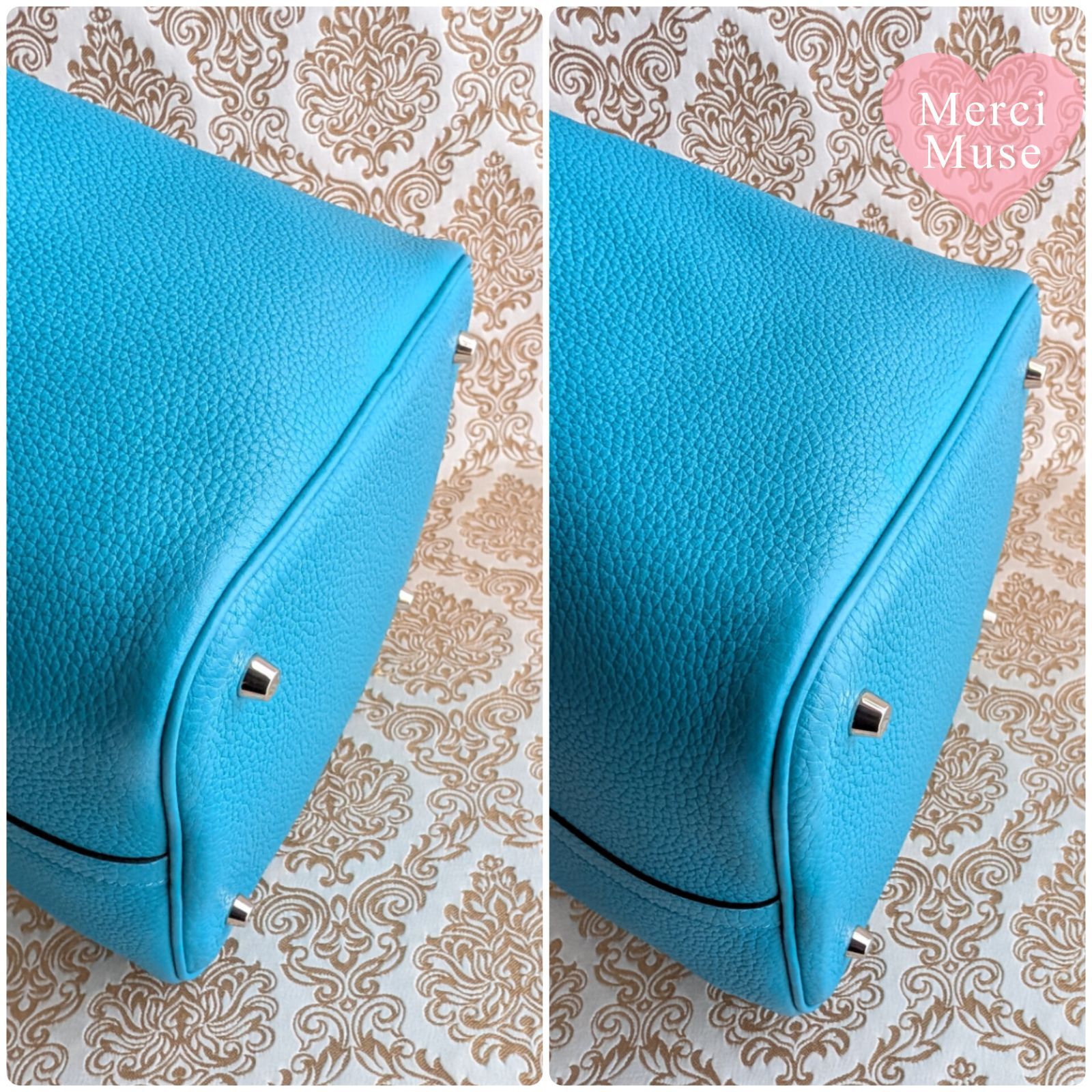 ❤お得なお品❤ピコタンロックMM22 ターコイズxシルバー金具 エルメス