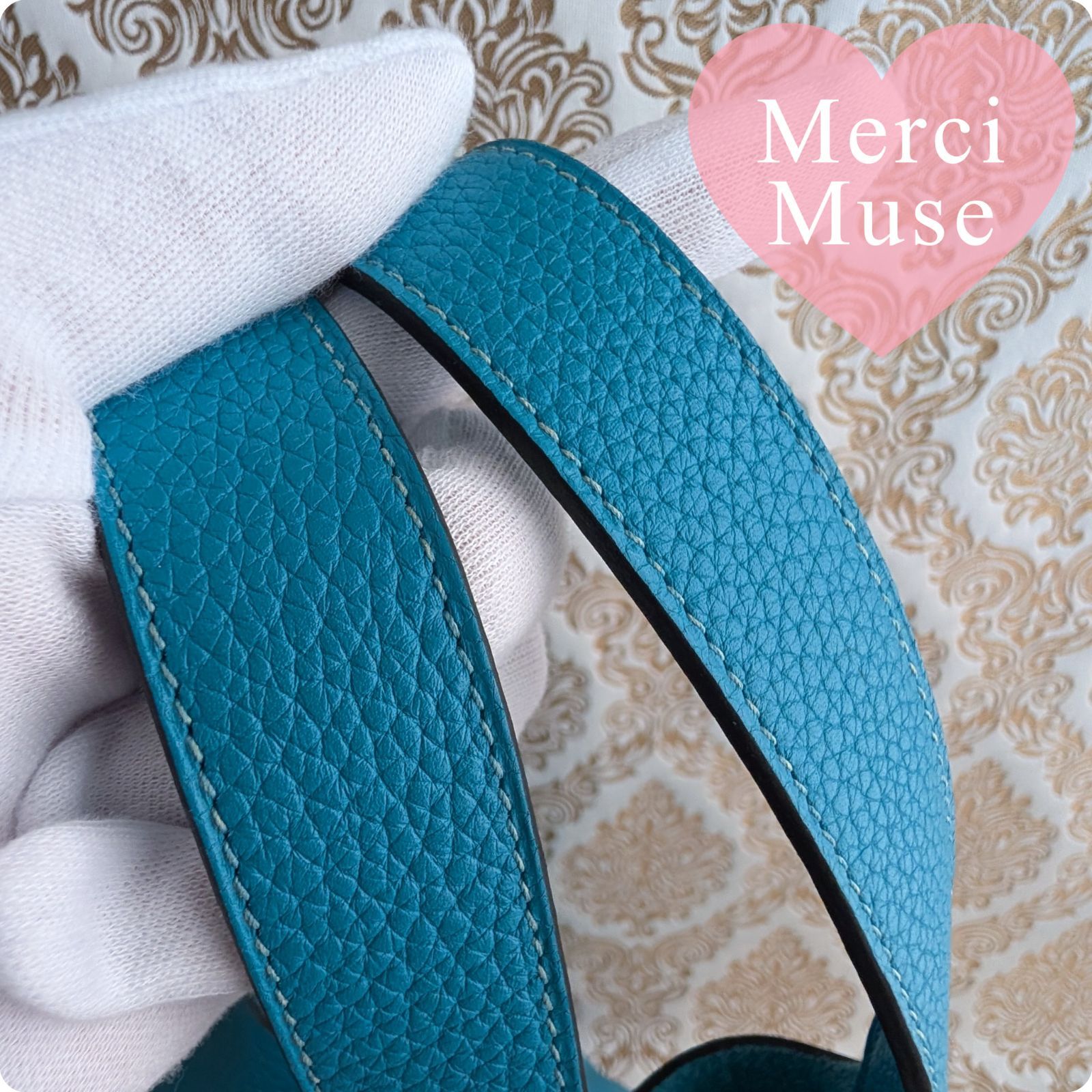 ❤お得なお品❤ピコタンロックMM22 ターコイズxシルバー金具 エルメス