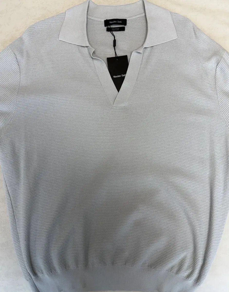 新品 マッシモ ドゥッティ コットン ニット Vネック ポロシャツ XL