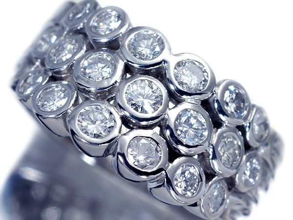 【ジュエリー極】ジュエリーマキ 豪華！全19石！美しい透明感！良質天然ダイヤモンド1.15ct 高級Pt850リング h8554ilvl【送料無料】