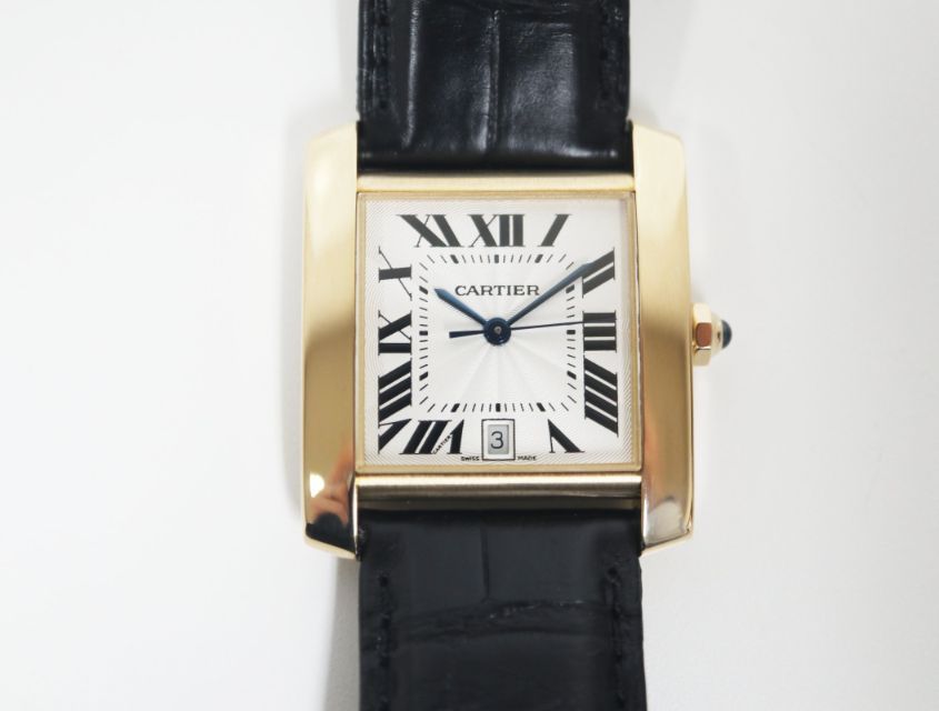 カルティエ CARTIER タンクフランセーズLM YG W5000156 シルバー 自動