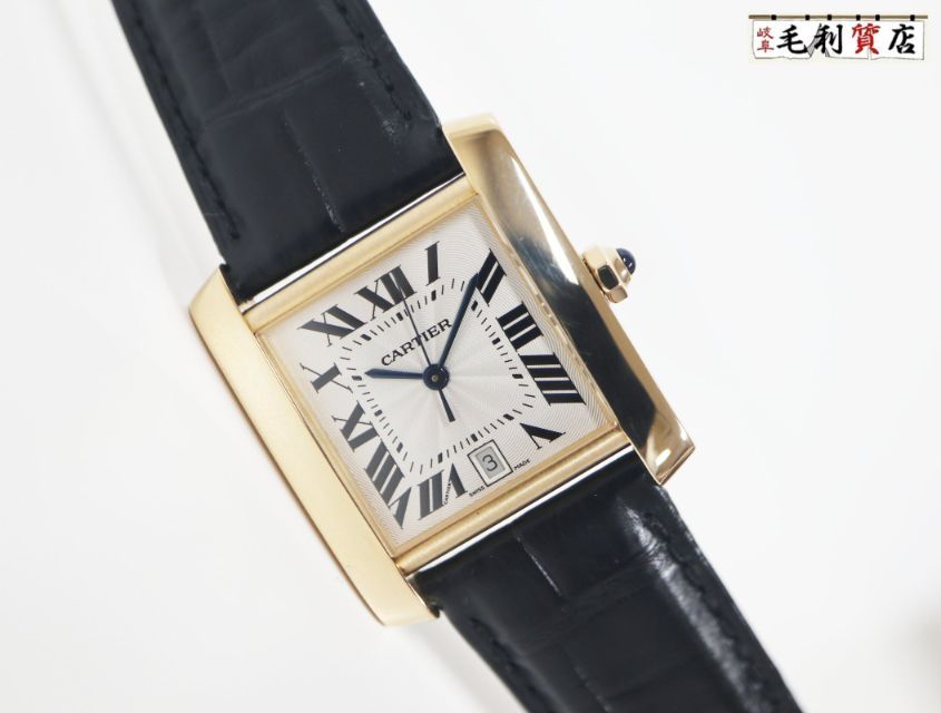 カルティエ CARTIER タンクフランセーズLM YG W5000156 シルバー 自動