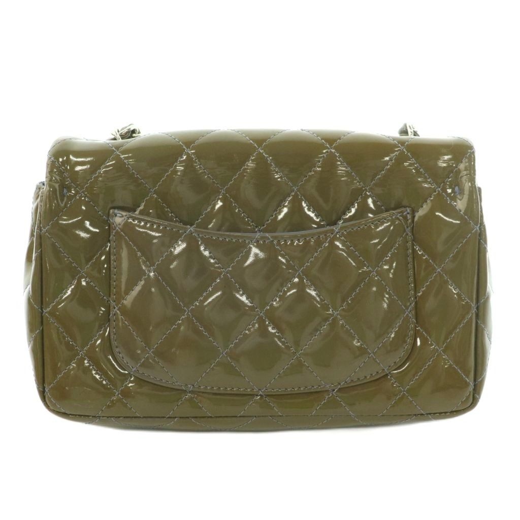 シャネル CHANEL ミニマトラッセ パテントレザー チェーンショルダー
