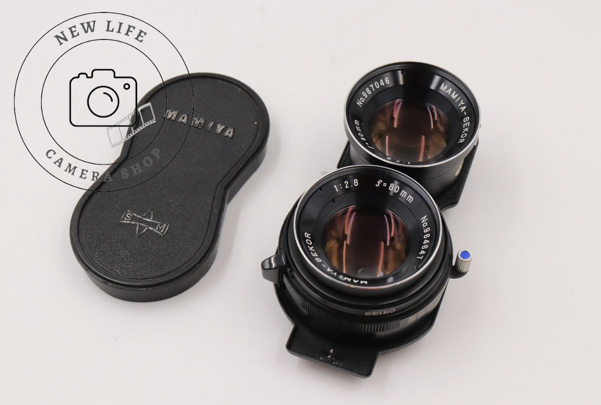 美品☆マミヤ Mamiya SEKOR 80mm F2.8 ブルードット 二眼レフ C330/220用 ###17716