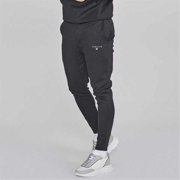 シックシルク メンズ ボトムス ハーフパンツ・ショーツ ジョガーパンツ SikSilk Poly Joggers Sn44 Black ブラック