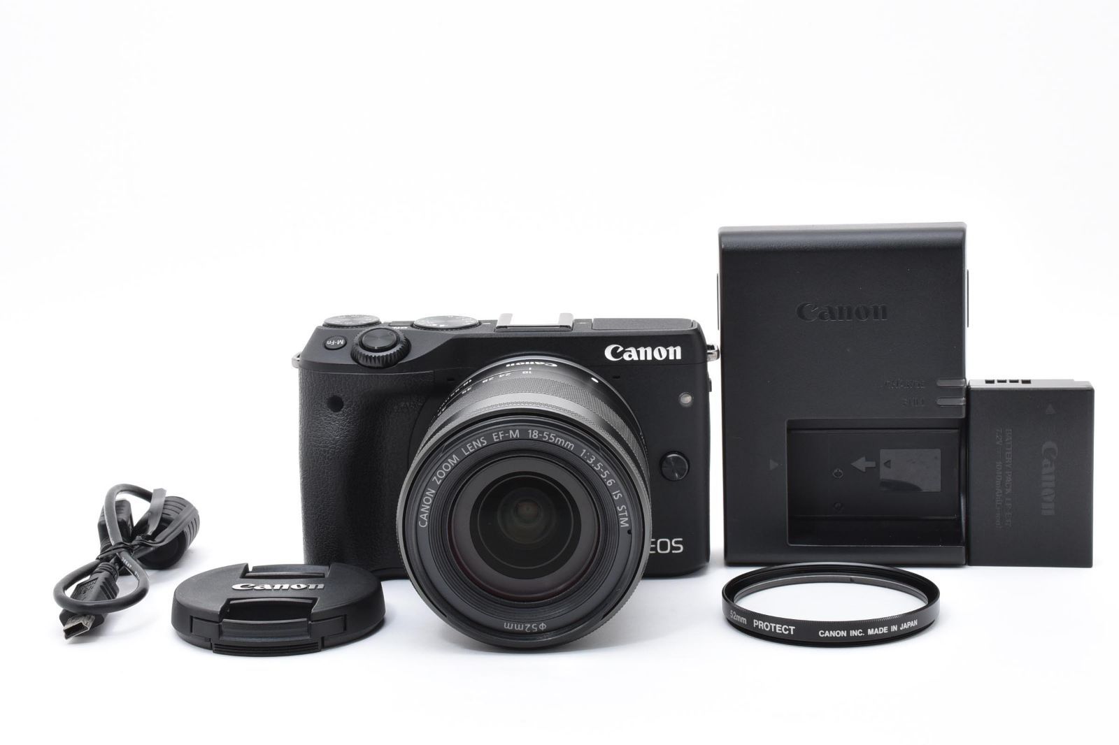 【返品保証】★極上品★キヤノン Canon EOS M3 レンズキット EF-M 18-55mm★ L278#7706