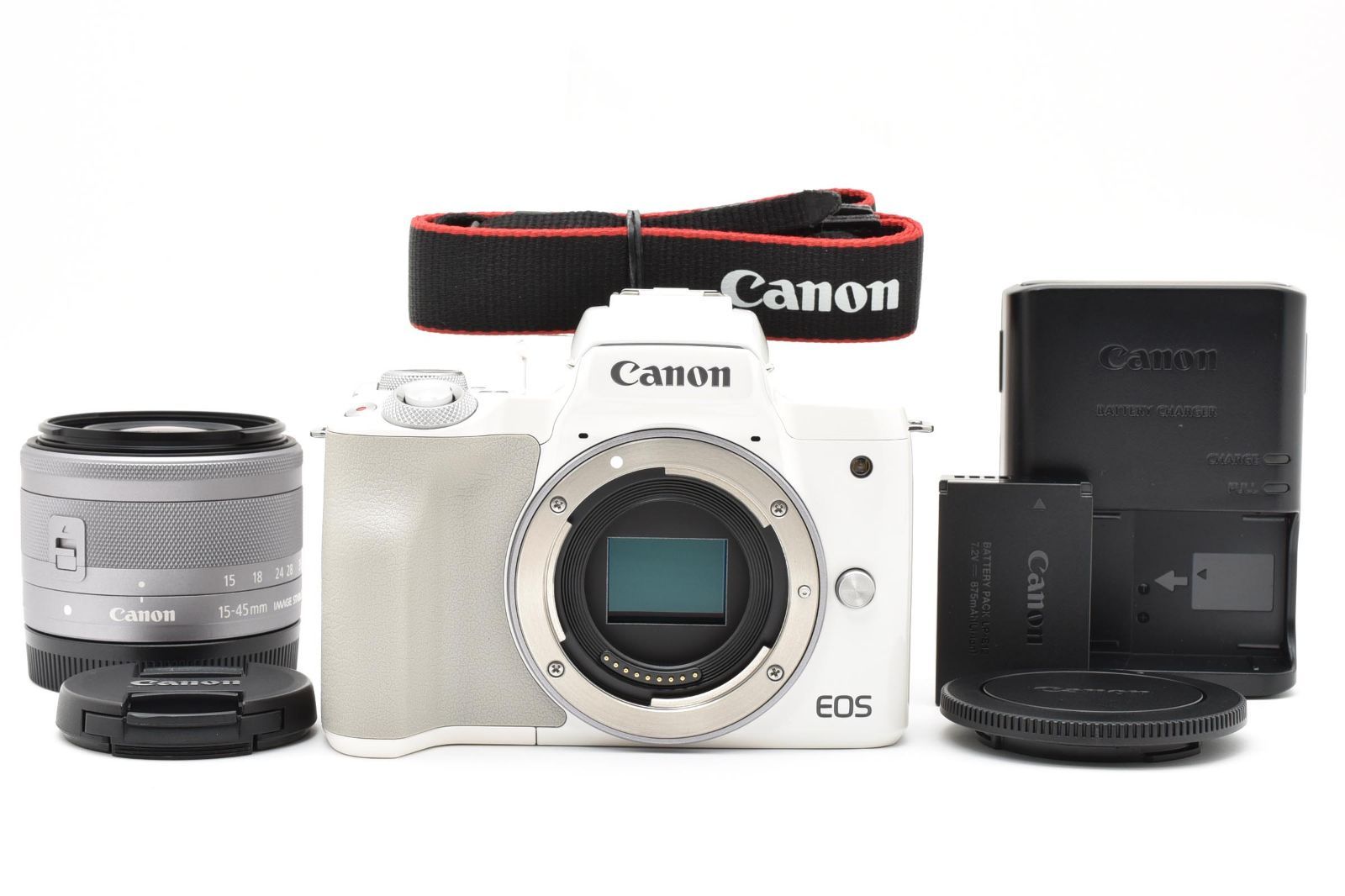 【返品保証】★極上品★キヤノン Canon EOS Kiss M EF-M 15-45mm F3.5-6.3 レンズキット《ショット数:2,000回未満》★ L1038#7657