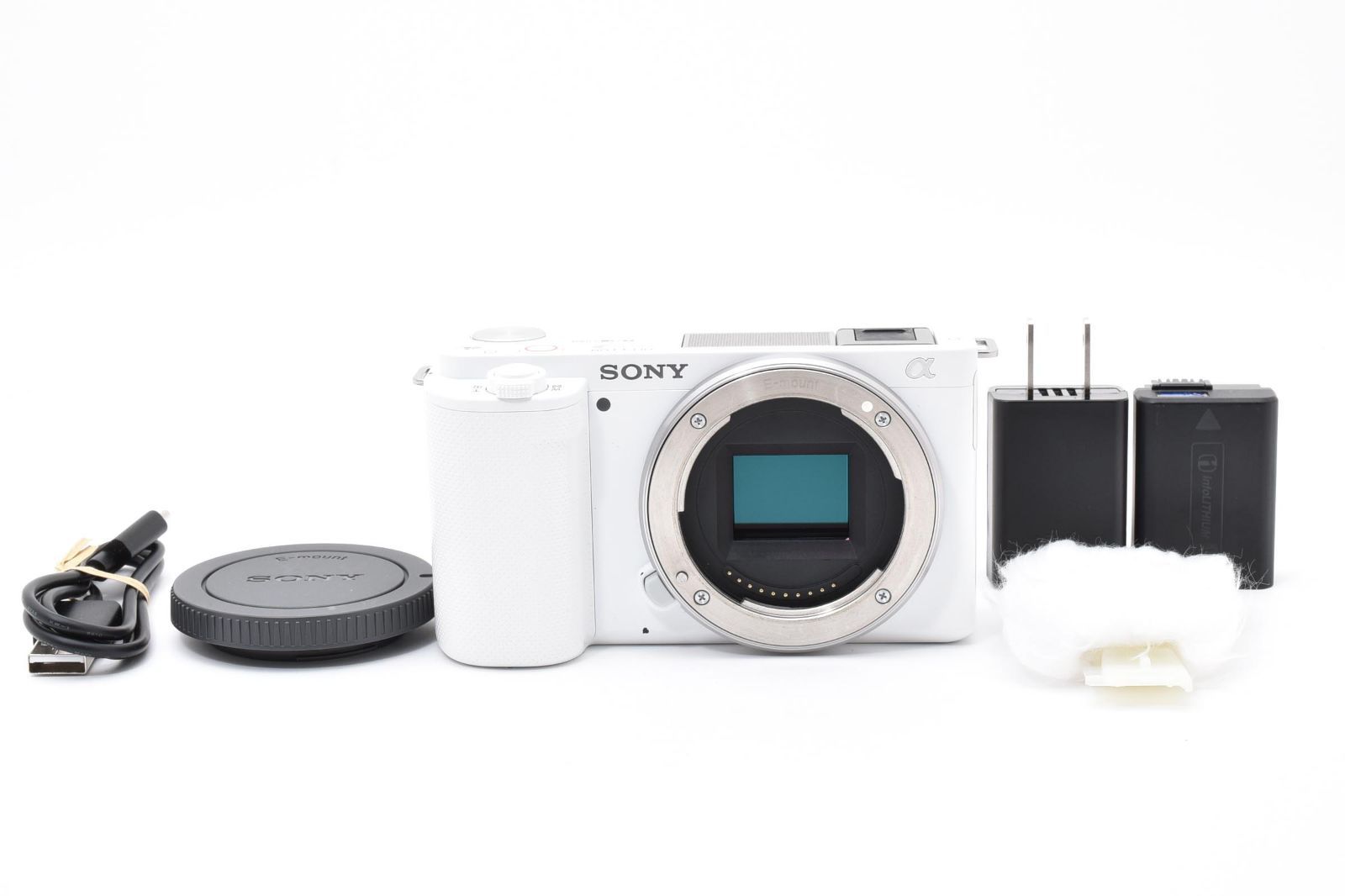 【返品保証】★極上品★ソニー SONY VLOGCAM ZV-E10 ボディ ZV-E10 W ホワイト 《ショット数4,807回》★ L638#7792