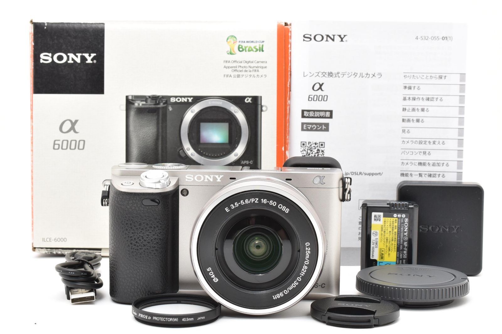 【返品保証】★極上品★ソニー SONY α6000 ILCE-6000 レンズキット SELP1650 16-50mm　《ショット数:3,414枚》★ L478#7663