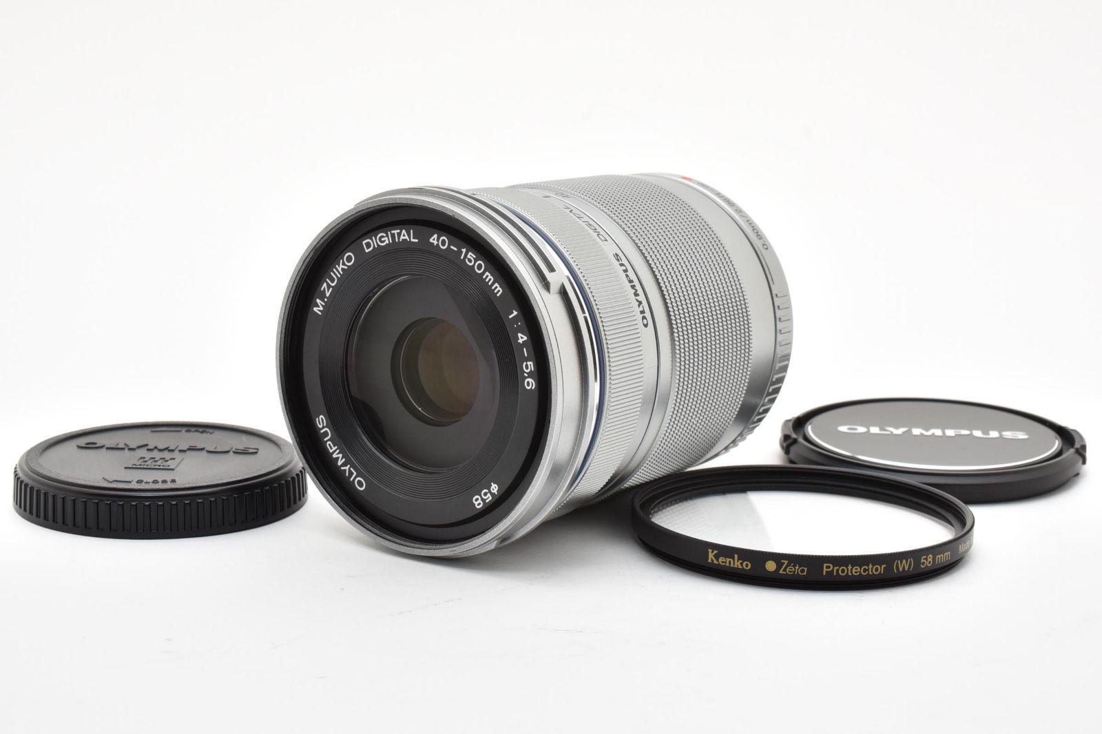 【返品保証】★極上美品★オリンパス OLYMPUS M.ZUIKO DIGITAL 40-150mm F4-5.6 R ED MSC シルバー 望遠レンズ★ L33#8086