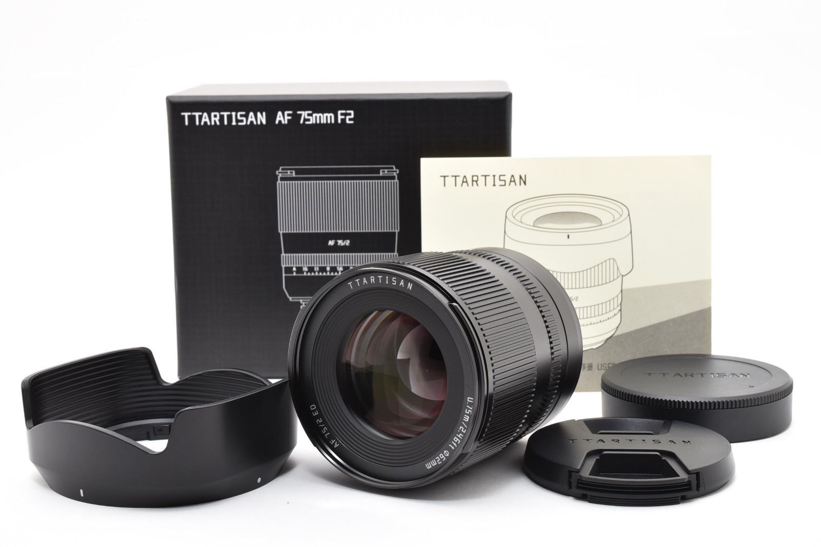 【返品保証】★新品級★銘匠光学 TTArtisan AF 75mm F2 ライカSL/TL用 ブラック★ L228#8143