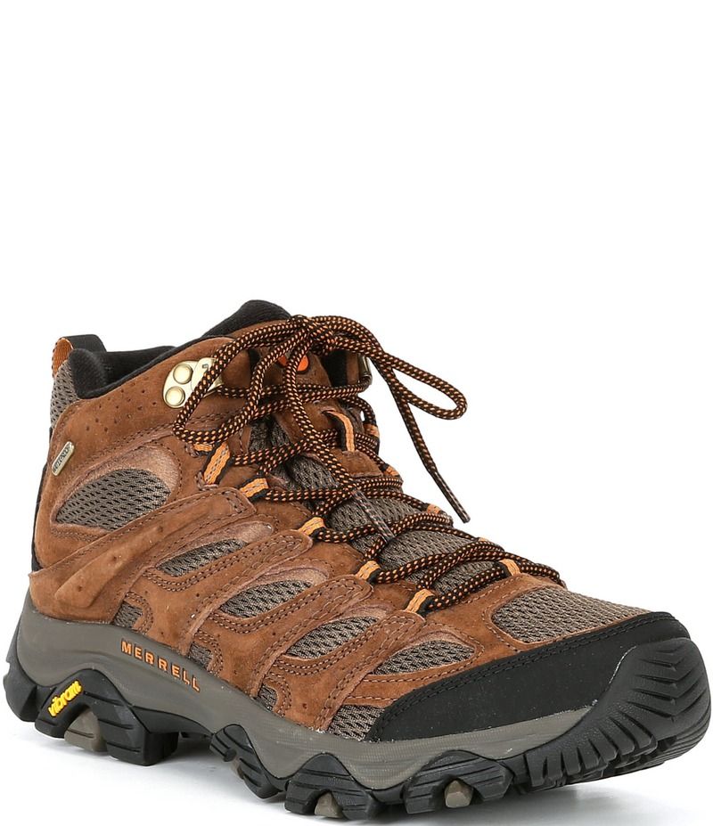 メレル メンズ シューズ ブーツ・レインブーツ Merrell Mens Moab 3 Mid Waterproof Hiking Boots Earth