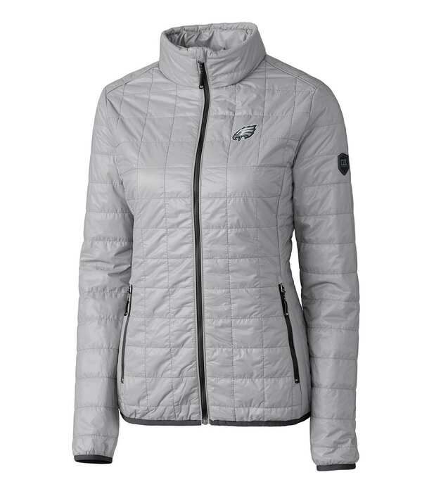 カッターアンドバック レディース アウター コート ジャケット Cutter Buck Womens NFL NFC Rainier PrimaloftR Eco Insulated FullZipuffer Jacket Philadelphia Eagle