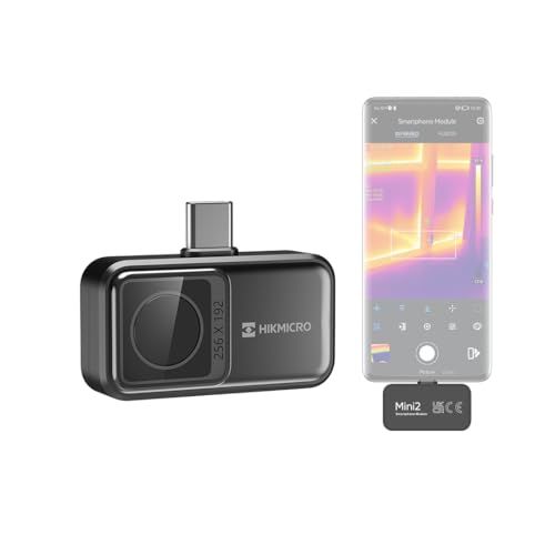 HIKMICRO Mini2 サーモグラフィー Android用 スマホ用、256 x 192 IR解像度、サーモカメラ、25Hzリフレッシュレート、50°広角、49,152ピクセル、 -20°C ~350°C、USB-C(iphoneには非 b4171e97