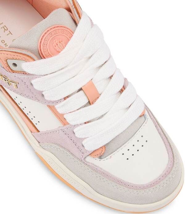 カートジェイガーロンドン レディース ボトムス カジュアルパンツ プラットフォーム スニーカー スエード レザー ロゴ Kurt Geiger London Hatton Suede and Leather Logo Platform Sneakers Pin