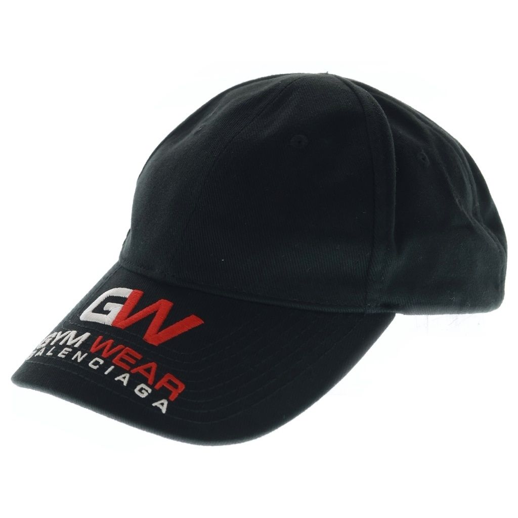 BALENCIAGA (バレンシアガ) GYM WEAR CAP ジム ウェアー 6パネル ベースボールキャップ 帽子 ブラック 623903 410B2