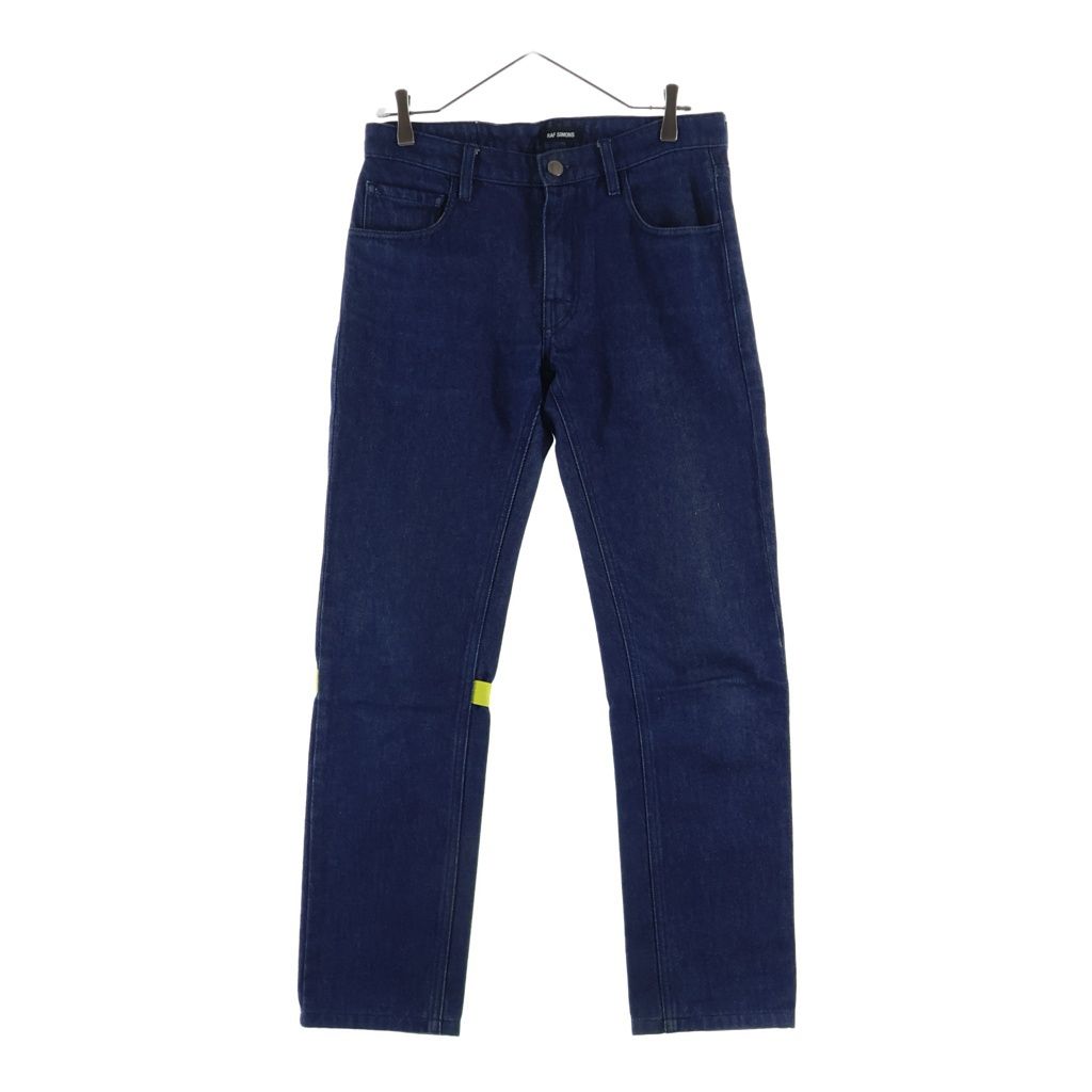 RAF SIMONS (ラフシモンズ) 19SS TR NSF RM RS REGULAR FIT DENIM PANTS WITH TAPE AND PATCH レギュラーフィットデニムパンツ インディゴ 191-312-10031