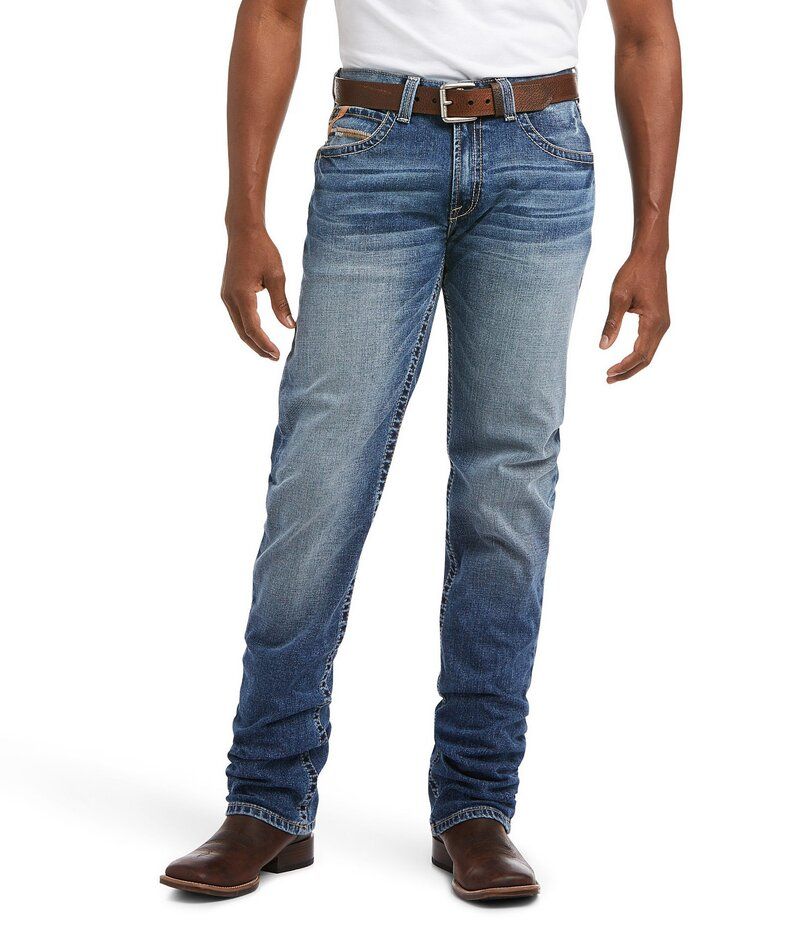 アリアト メンズ ボトムス デニムパンツ ストレート ローライズ ジーンズ Ariat M4 Low Rise Stretch Longspur Stackable Straight Leg Jeans Dakota