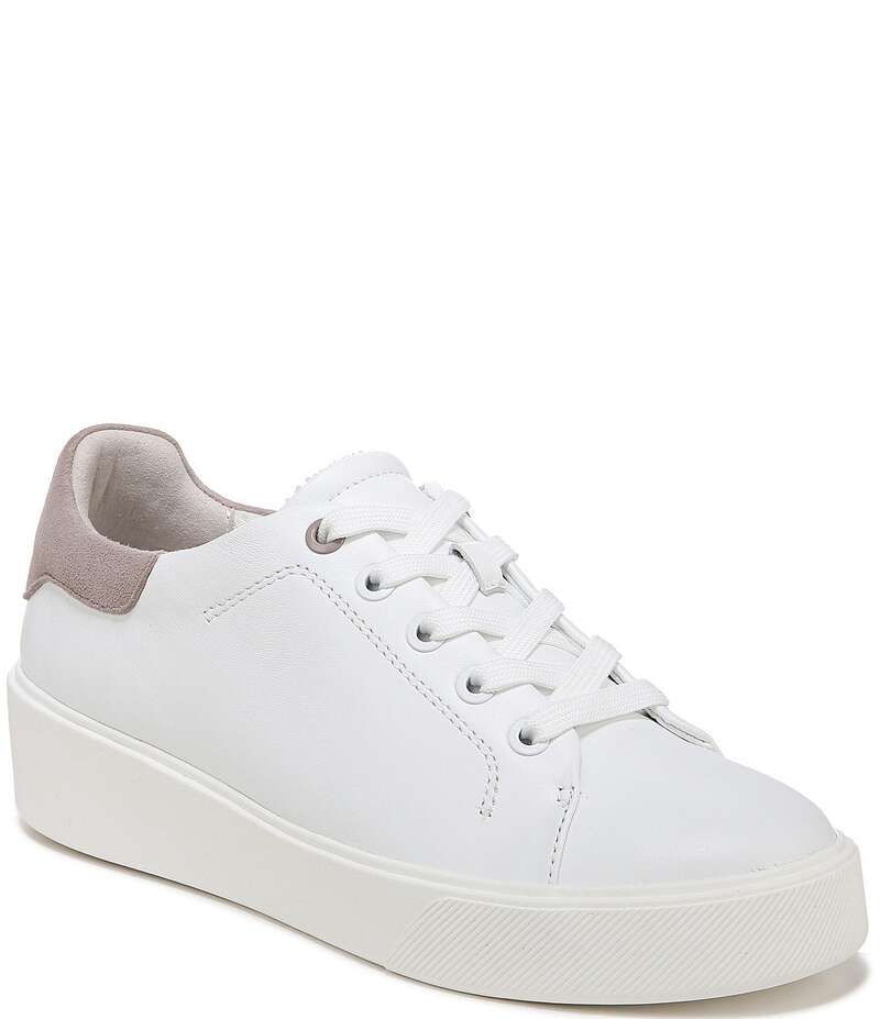 ナチュライザー レディース シューズ スニーカー プラットフォーム スエード レザー Naturalizer Morrison 20 Leather and Suede Platform Sneakers WhiteGrey ホワイト