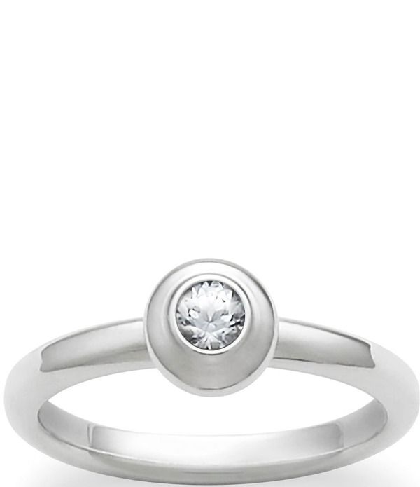 ジェームズ エイヴリー レディース アクセサリー 指輪 James Avery LabCreated Birthstone Remembrance Ring AprilWhite Sapphire ホワイト