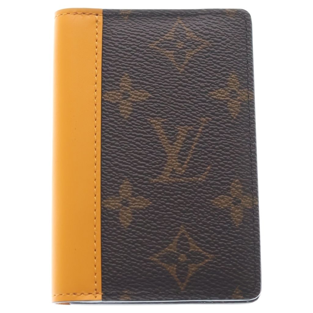 LOUIS VUITTON (ルイヴィトン) モノグラムマカサー オーガナイザー ドゥ ポッシュ カードケース ブラウン/イエロー M12834