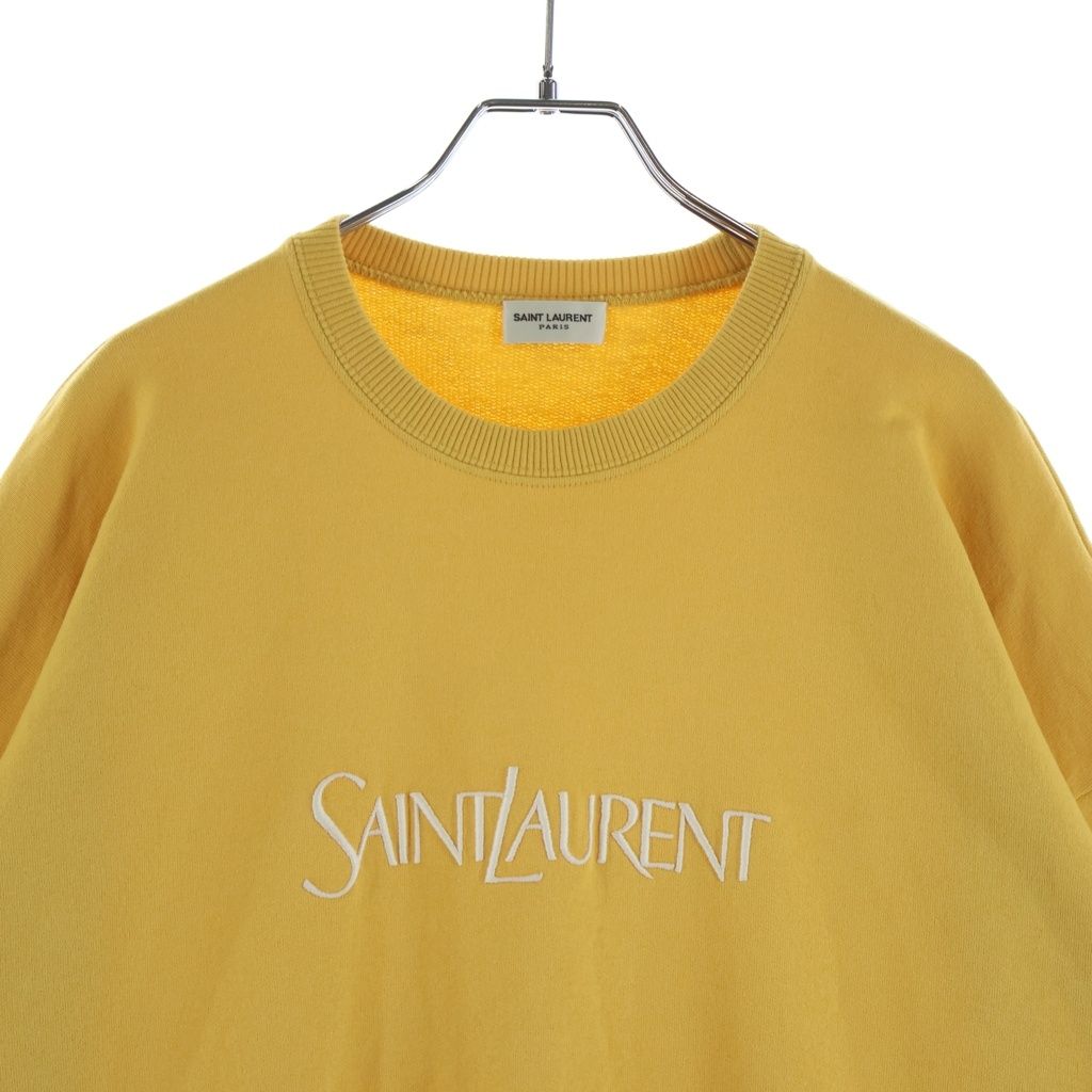 SAINT LAURENT PARIS (サンローランパリ) フロントロゴ クルーネック