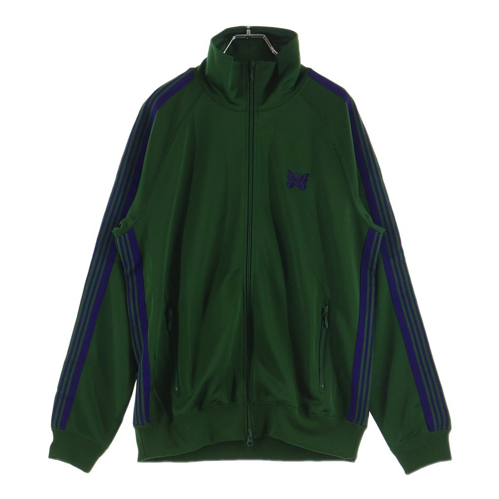 Needles (ニードルス) 23AW TRACK JACKET 胸パピヨン刺繍 サイドライン ジップアップトラックジャケット グリーン NS244