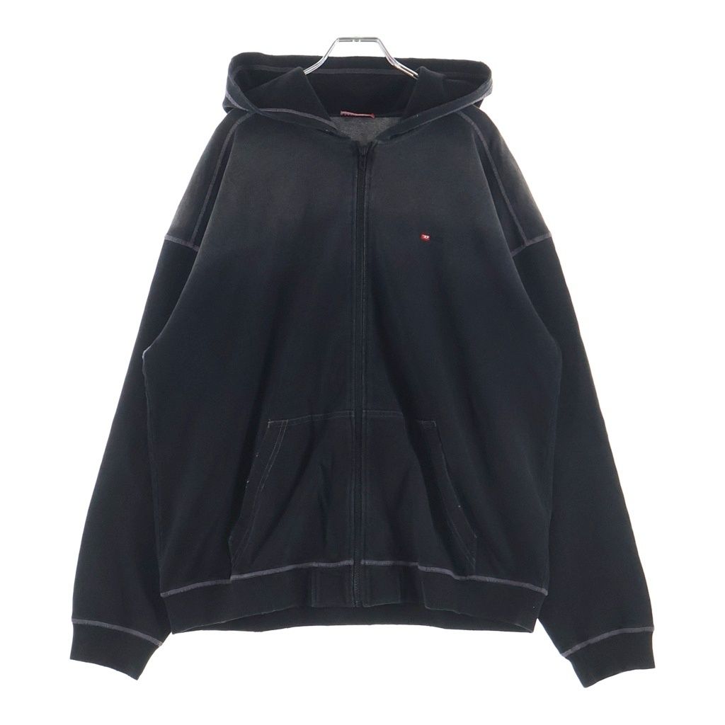 DIESEL ディーゼル 25AW S-BLAXTO-HOOD-ZIP ジップフーディ A199930PKAH ブラック DIESEL (ディーゼル) 25AW S-BLAXTO-HOOD-ZIP ジップフーディ