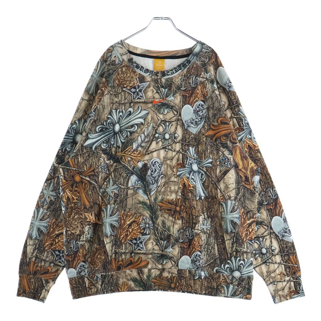 CHROME HEARTS (クロムハーツ) ×NOCTA DRAKE SWEAT ナイキ ノクタ ドレイク バックホースシュープリント プルオーバースウェットトレーナー マルチカラー