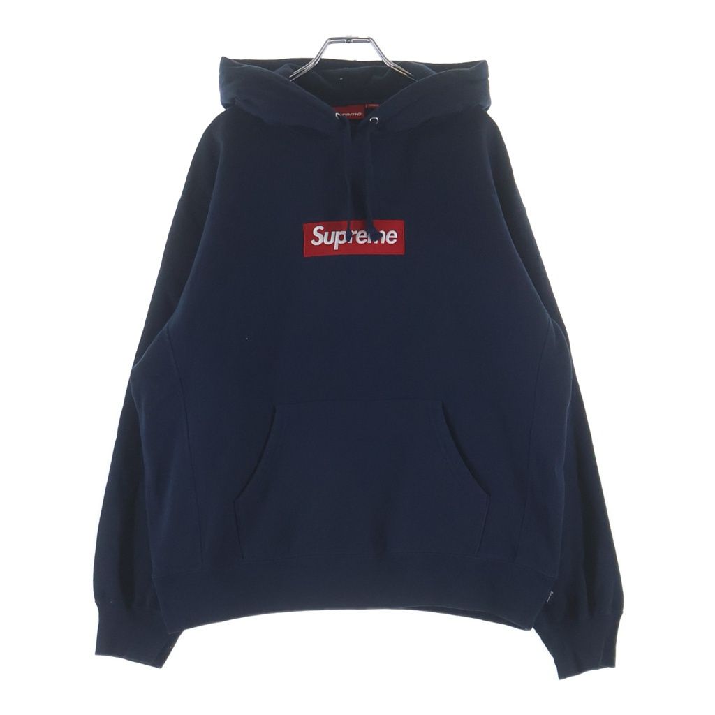SUPREME (シュプリーム) 24AW Box Logo Hooded Sweatshirt ボックスロゴ プルオーバースウェットパーカー フーディー ネイビー