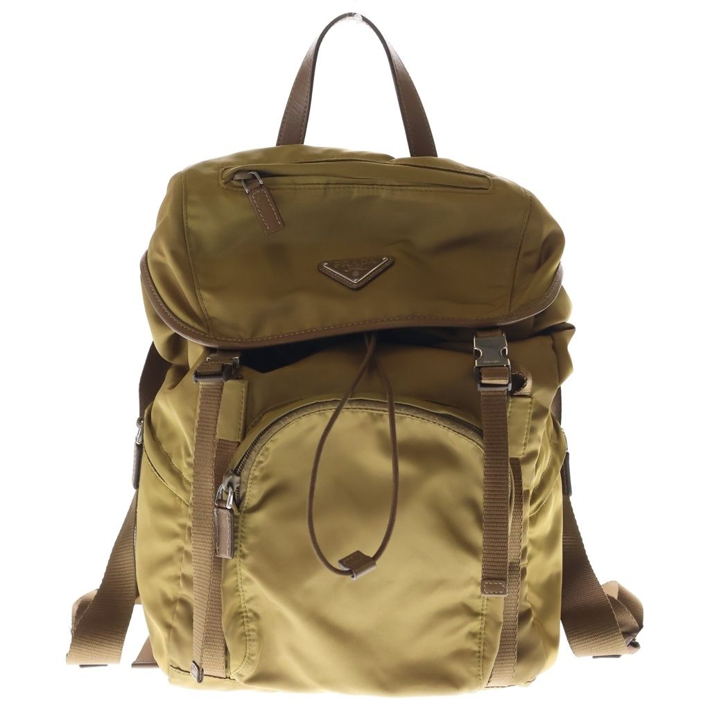 PRADA (プラダ) 15年製 VELA BALTICO BZ0039 ヴェラ バルティコ トライアングルロゴ ナイロン リュックサック バックパック カーキ