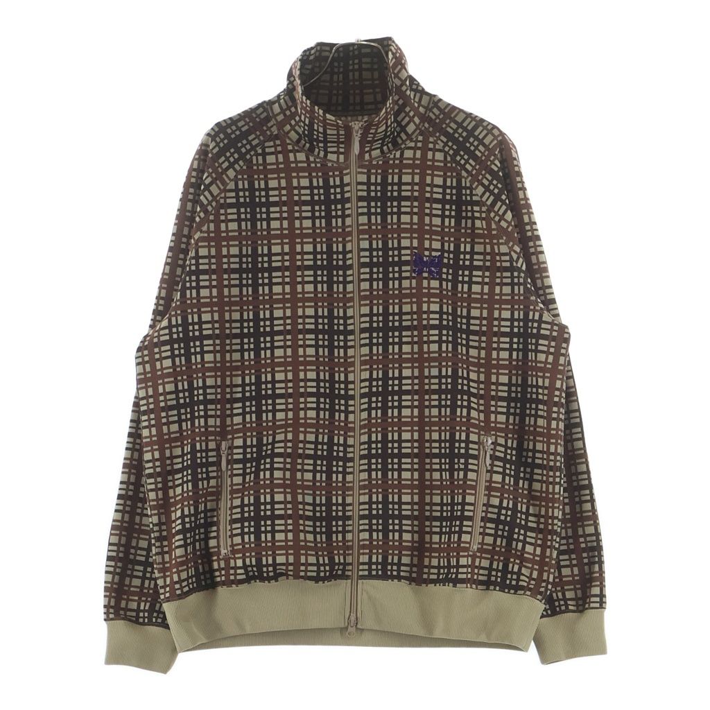 Needles (ニードルス) Track Jacket Poly Jacquard チェック トラックジャケット ブラウン RW312