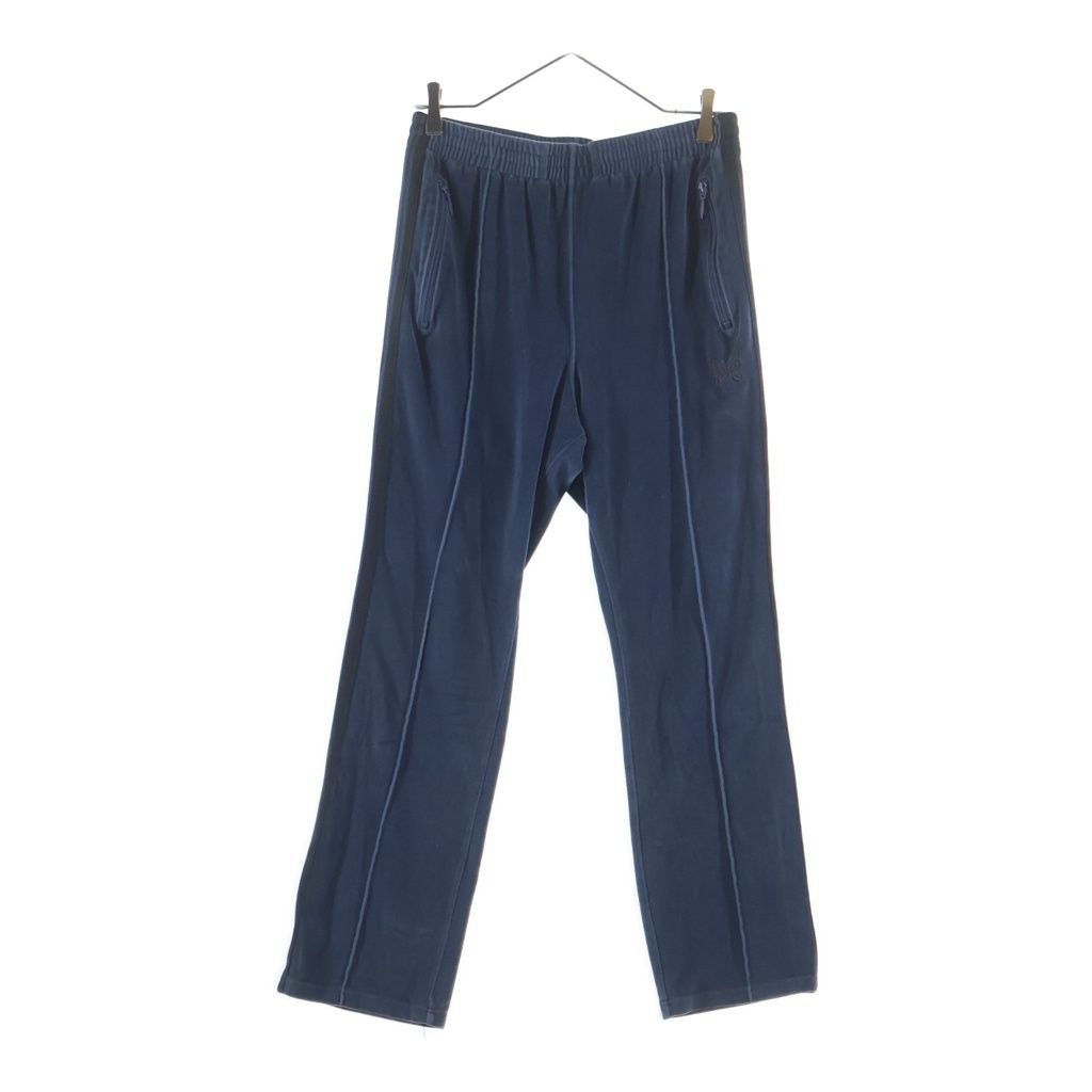 Needles (ニードルス) NARROW TRACK PANTS サイドライン ベロアトラックパンツ ブルー NS253