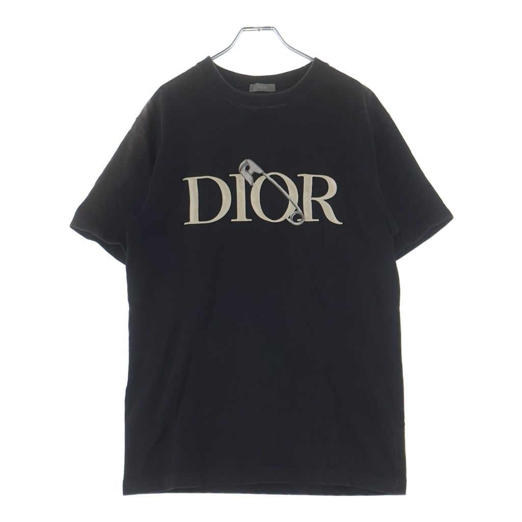 DIOR (ディオール) 20AW JUDY BLAME フロント刺繍ロゴ エンブロイダリー クルーネック半袖Tシャツ ブラック 043J625B0554